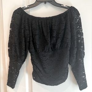 Express NWT black lace top